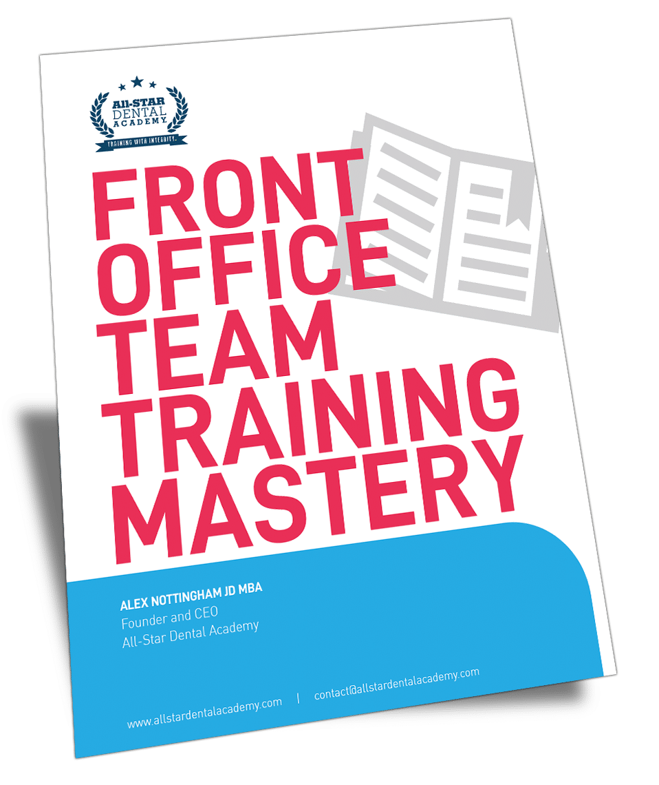 Front Office Team Training Mastery Cover, All-Star Dental Academy